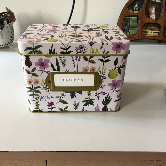 Anthropologie Other - Anthropologie rifle paper co recipe tin